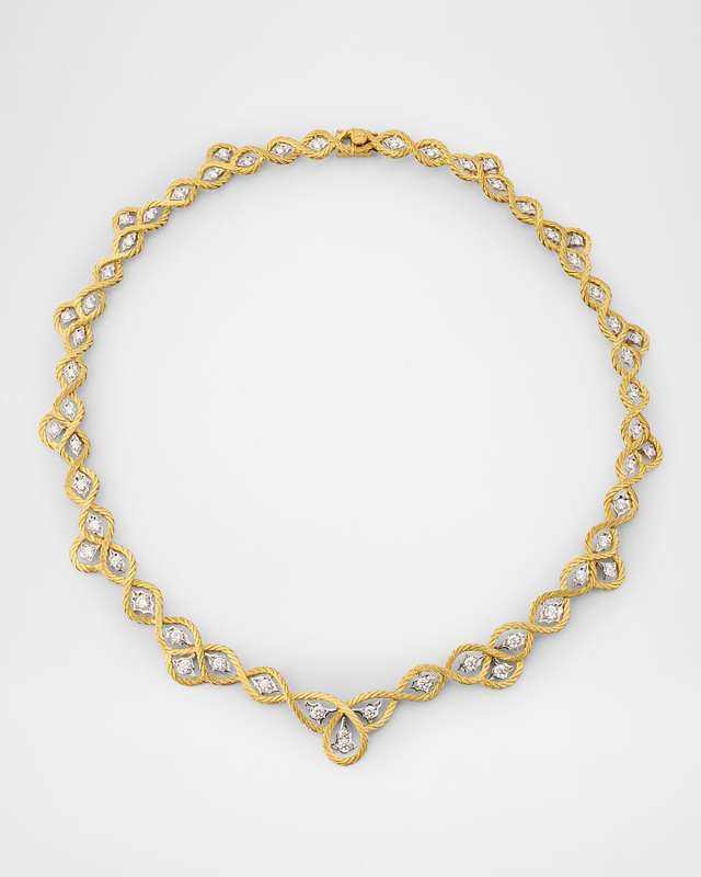 Etoilee 18K Yellow and White Gold Diamond Necklace